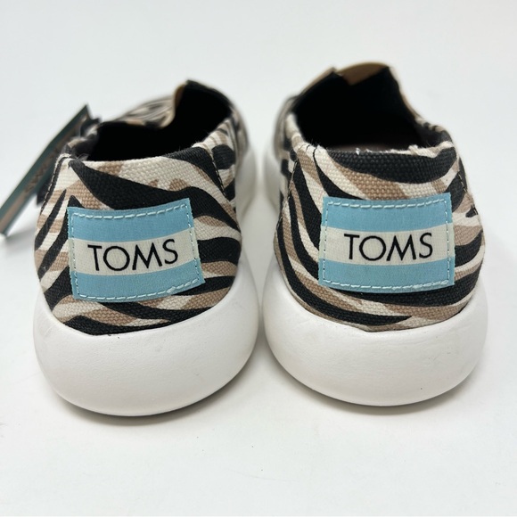 NWT Toms Alpargata Natural Liger Print Slip On Flats Women’s 7.5 Tan Black Ortho - Picture 4 of 9
